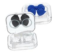 PACKOVE 2sets Case Box Travel Kit Makeup Lens Box Portable Contacts Storage Case for Women