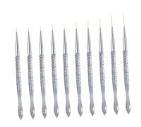 PACKOVE 2Sets Nail Art Drawing Pens Super Fine Transparent Glitter Nail Line Tools for Professional and Home Use Easy to Hold