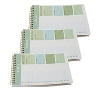 PACKOVE 3 Books Checklist Notepads Twin-wire Spiral to Do List Pads A5 5.5"x8.7" Lightweight Portable Paper and Metal Planner and Habit Tracker for Weekly Commitments and Home Productivity