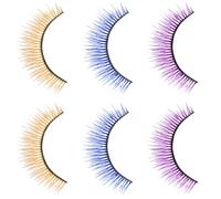 PACKOVE 3 Pairs False Eyelashes Performance Eyelashes Synthetic Silk Fiber Super Long Make Eyes Look Fuller Chic Colored Eye Lashes for Woman Girl Fashion Show Photography