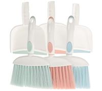 PACKOVE 3 Sets Broom with Dustpan Kit Cleaning Sweeping Mini Dusting Broom Carpet Sweeper Soft Small Cleaner Broom Indoor Household Floor Duster Mini Broom Mops Hand Held Broom Plastic