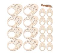 PACKOVE 30pcs Hollow Egg Ring Easter Themed Napkin Holders Wood Napkin Ring Shaped Buckles for Spring Wedding Table Decor