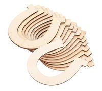 PACKOVE 30Pcs Horseshoe Shaped Wood Slices Unfinished Craft Supplies for Hand-Painted Projects Suitable for Boys and and Adults Party Decorations