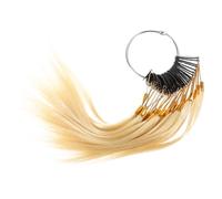 PACKOVE 30pcs Human Hair Test Strands Set 9° Cream Blonde Hair Samples for Color Analysis