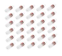 PACKOVE 30Pcs Transparent Glass Dropper Bottles with Rose Gold Caps Leak Refillable Essential Oil Containers for Travel and Aromatherapy