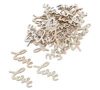 PACKOVE 30pcs Wooden Heart Cutouts for Valentine's Day DIY Crafts, Beige Little Love Shapes with Intricate Hollow Patterns, Easy to Match Wedding Decorations and Present Accessories
