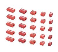 PACKOVE 35pcs 2.54mm Plastic Dip Toggle Slide Coding Switches Practical Control Current for Industrial Circuit Boards and Electronic Projects