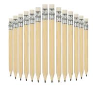 PACKOVE 35pcs Mini Natural Wood Golf Pencils with Eraser, 10cm Short round Log Pencils for Writing, Drawing, and School Use