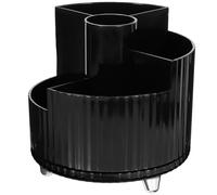 PACKOVE 360 Degree Rotating Pen Makeup Holder Space Saving Organizer with Multi-grid Design for Desktop Bedroom Bathroom