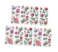 PACKOVE 3d Waterproof Butterfly Stickers 9pcs Pack Colorful Stereoscopic Tattooing Decals for Body and Home Decoration Multipurpose Rub-on Transfers