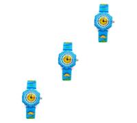 PACKOVE 3pcs Cartoon Dinosaur Watch Boys and Girls Silicone Quartz Wristwatch and Safe for Boy Girl