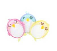 PACKOVE 3Pcs Double Sided Cartoon Animal Bath Towels for Penguin Fun Shower Exfoliating Scrubbers Bubble Generating Soft Washcloths for Boys and Bath Random Color