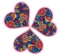 PACKOVE 3pcs Embroidery Applique Patches for Clothes and Backpacks, Practical Reinforcing Cloth Patches Assorted Colour, Elegant and Beautiful Sew-on Decorations for Coats