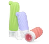 PACKOVE 3pcs Empty Bottles Refillable Travel Dispenser Lotion Bottles for Toiletries for Shower Gel and Body Wash The Go