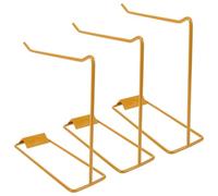 PACKOVE 3pcs Gold Iron Nail Color Chart Stand with Card Slot Structure, Easy Swapping Gel Polish Display Rack for Nail Salons and Beauty Schools
