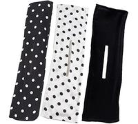 PACKOVE 3pcs Lazy Hair Curler Bun Maker Set with Twisted Bow Shaped Hair Clips Black Polka Dot Black White Polka Dot for Women