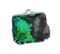PACKOVE 3pcs Mini Mermaid Sequins Coin Purse for Stylish Small Change Wallets in Mermaid Green Black Rose Red Silver Blue Purple Sparkling Pouches for Cards and Keys