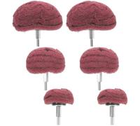 PACKOVE 3pcs Nylon Fiber Abrasive Wheel Polishing Buffing Pads with Handle, Mushroom Shape Sanding Discs 50mm 75mm 100mm for Drill Rotary Tool Accessories, Aluminum and Stainless Steel