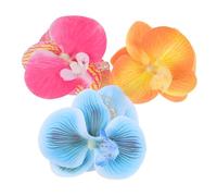 PACKOVE 3pcs Phalaenopsis Clip Flower Hair Clips for Women Elegant Butterfly Orchid Design Comfortable Wear Fabric and Plastic Material Hair Accessories for Parties and Office Wear