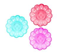 PACKOVE 3pcs Plastic Egg Holder Trays with Multi-grids Compact Design Prevents Egg Collision and Breaking for Kitchen and Dining Room Storage Random Color