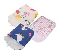 PACKOVE 3Pcs Portable Menstrual Pad Bag Nursing Mat Pouch Convenient Zipper Design for School Office Outdoor Use Stylish Practical Storage