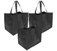 PACKOVE 3pcs Portable Shopping Bag Reusable Shopping Bag Non-woven Fabric Unique Surface Design Easy to Store Large Storage Space for Daily Use and Outdoor