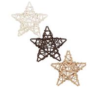 PACKOVE 3pcs Rattan Star-shaped Balls Creative Chic Decorative Accessories Lightweight Bowl Fillers for Xmas Decoration to Decorate Your Family’s Christmas
