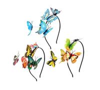 PACKOVE 3pcs Simulation Butterfly Hairbands for Women and Graceful Hair Accessories Headdress Elegant Hair Decoration for Weddings Parties and Performances