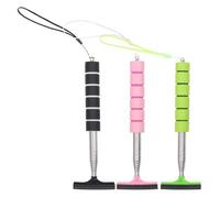 PACKOVE 3pcs Telescopic Car Rearview Mirror Squeegee Set with Handle, Portable Window Wiper and Automotive Glass Cleaner Tool for Car Windshield and Side Mirror Cleaning