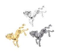 PACKOVE 3pcs Vintage Enamel Horse Brooch Galloping Zodiac Animal Pins in Retro Gold Silver Black Decorative Dress Accessories for Men Women Backpacks Hats Shirts Spring Festival Jewelry