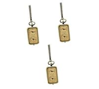 PACKOVE 3pcs Vintage Hanging Pocket Watch Classic Quartz Pocket Watch Pendant Clothes Decoration for Men Women