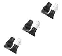 PACKOVE 3sets Hair Dryer Comb Attachment Nozzle for Styling Smoothing Precision Engineered Hair Dryer Diffuser for Versatile Safe Durable Design 2pcs*3