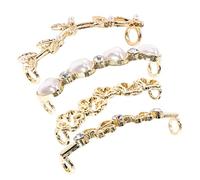 PACKOVE 4 pcs Decorative Shoe Clips with Hollow Out Cherry Blossom and Rhinestone Buckles for Sneakers Casual Flats Heels Multipurpose Charms for Women Party Wedding Accessories