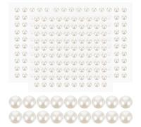 PACKOVE 4 Sheets Face Pearl DIY Stickers Decorative Pearl Stickers White Strong Adhesion Not Easy to Fall Women Face Decoration Make-up Body Decoration