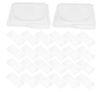 PACKOVE 40pcs Transparent DIY Blush Powder Palette Containers Refillable Makeup Box for Women Clear Empty Lipstick and Highlighter Packaging for Custom Cosmetic Storage