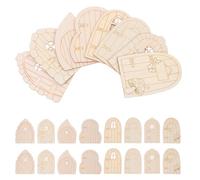 PACKOVE 40pcs Unpainted Mini Fairy Doors for Garden and Tree Trunk Decoration, Wooden DIY Craft Doors with Natural Beige Finish, Easy Installation for Outdoor Garden Spaces and Wall