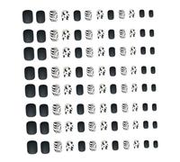 PACKOVE 48pcs Detachable Ballerina Fake Nails Set Full Cove Nail Tips for Women Short Coffin Shape Manicure Beauty Tools for Art and DIY Designs