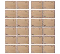 PACKOVE 48pcs Vintage Kraft Airmail Envelopes and Lined Letter Writing Paper Set for Wedding Invitations, Greeting Cards, Postcards, and Christmas Letters