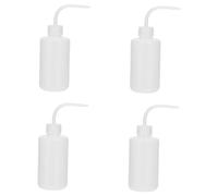 PACKOVE 4pcs 250ml Eyelash Cleaner Elbow Drop Bottles with Scale, Squeeze Eye Washing Tools for Salon and Household Use, Compatible with Salt Water and Distilled Water Eye Wash