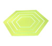 PACKOVE 4Pcs Acrylic Quilting Rulers Hexagon Templates for Hand Sewing and Patchwork Crafting (Width 5Cm, Length 450Cm)