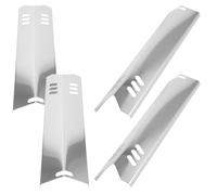 PACKOVE 4pcs Barbecue Hot Plate Grill Heat Shield Stainless Steel Silver Replacement Part for Camping, Smooth Surface without Burrs, Heat-resistant