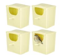 PACKOVE 4pcs Bird Breeding Box Plastic Nesting Houses for Small Songbirds and Finches, Easy to Clean, Weather Resistant Hanging Bird Incubation Boxes Suitable as Sleeping and Living Places