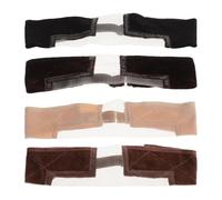 PACKOVE 4pcs Black Brown Light Brown Beige Adjustable Elastic Wig Headband Grip Velvet Slip Hair Band for Wig Making Daily Use