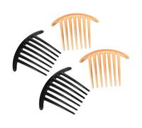 PACKOVE 4pcs Crescent Long Tooth Hair Comb for Women Wide Tooth Insert Hairpin for Secure Bun Styling Suitable for All Hair Types Straight Curly Daily and Special Occasion Use