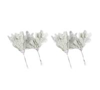 PACKOVE 4pcs DIY Decoration Props Artificial Plant Leaf Creative Vivid Light Green Plastic No Maintenance Easy to Use Home Decoration