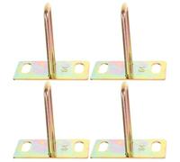 PACKOVE 4pcs Electric Scooter Seat Lock Hooks Plate Anchor Motorcycle Saddle Lock Parts with 5cm Hole Spacing for Electric Motorbike Anti-theft Security