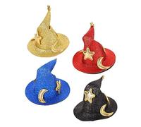 PACKOVE 4pcs Halloween Hat Witch Hat Shaped Hair Clips Adorable Hair Clasp Decor Delicate Hairpin Party Clasp Wear Resistant Pin for Indoor Outdoor Party Dress up Random Color