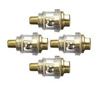 PACKOVE 4pcs Inline Oiler Air Oiler for Pneumatic Tools, Aluminium, 1/4 Interface, Golden, Lightweight, Woodworking and Maintenance in Tight Work Environments