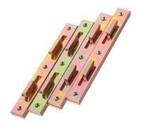 PACKOVE 4pcs Iron Bed Frame Bracket with Quick Assembly and Universal Compatibility, Heavy Duty Bed Rail Hardware Brackets for Headboard Attachment, Suitable for Home and Hotel Use