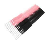 PACKOVE 4pcs Metal Pick up Comb Hair Comb for Parting Set Barber Accessories for Women Men